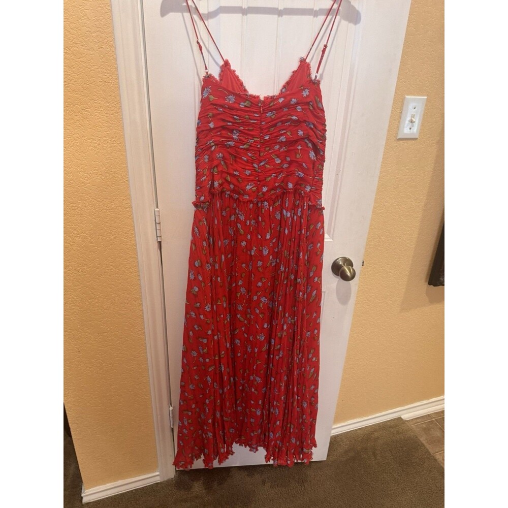 J. Crew Women's Collection Ruched Chiffon Dress Adjustable Straps Size 16 - Picture 10 of 16